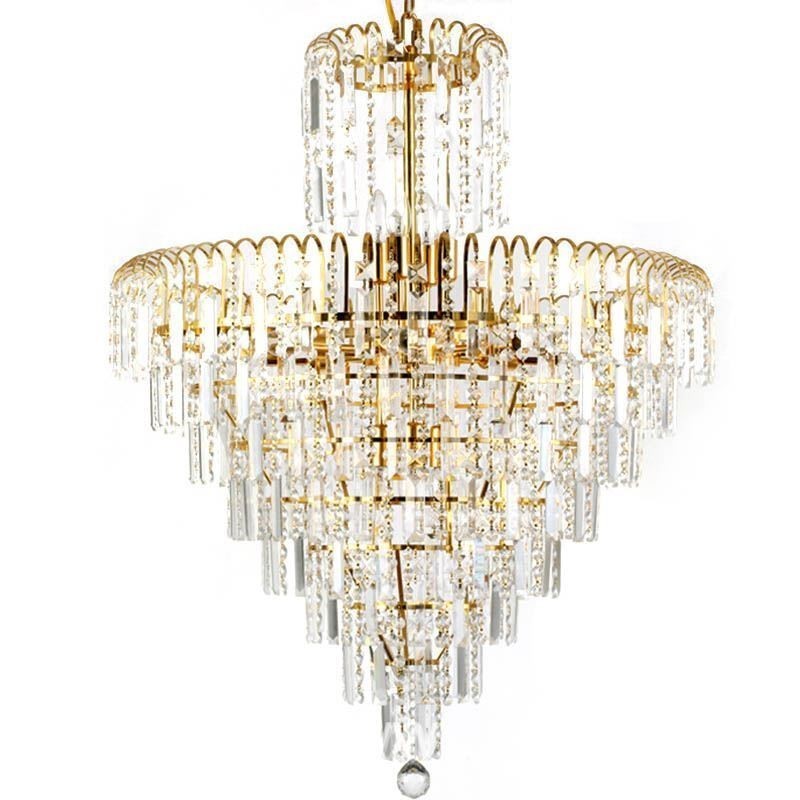 Lámpara colgante cónica de cristal moderna y elegante