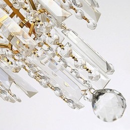 Lámpara colgante cónica de cristal moderna y elegante