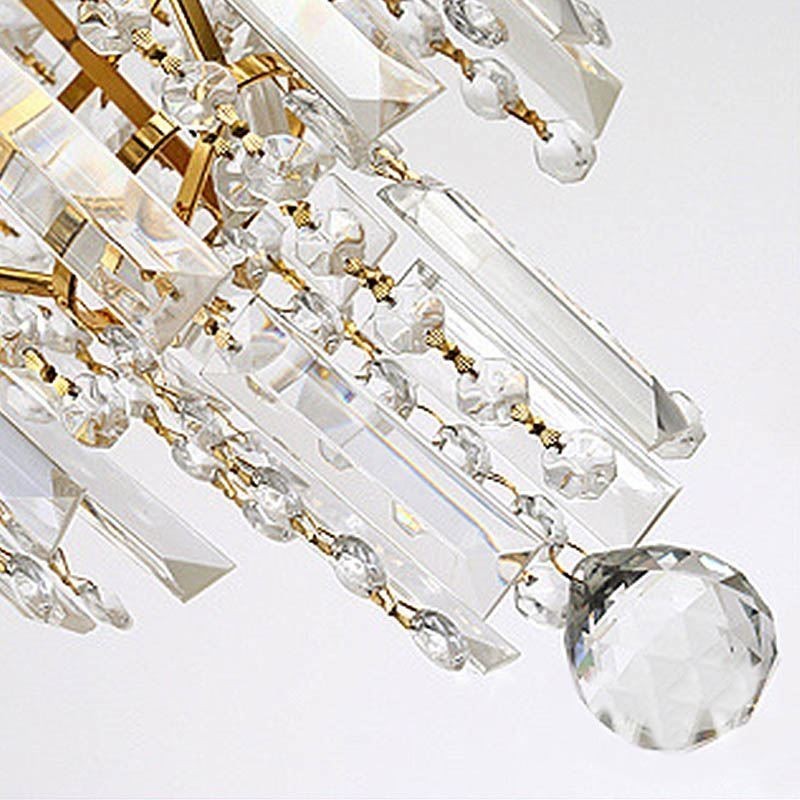 Lámpara colgante cónica de cristal moderna y elegante
