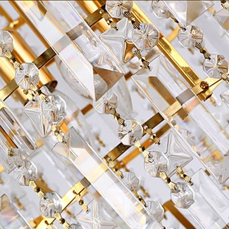 Lámpara colgante cónica de cristal moderna y elegante