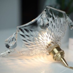 Lámpara colgante de cristal minimalista moderna, lámpara colgante de una sola luz