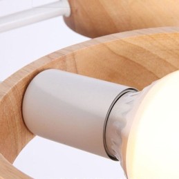 Lámpara colgante de madera única nórdica
