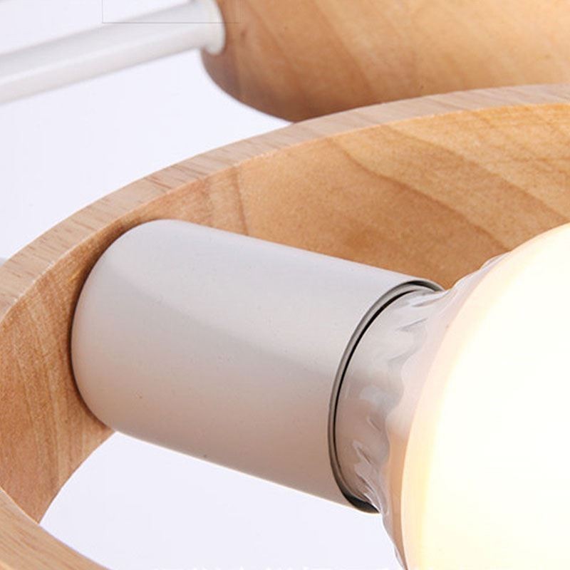 Lámpara colgante de madera única nórdica