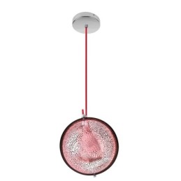 Lámpara colgante moderna de oro rosa con pantalla de cristal semicircular, luz decorativa para cafetería
