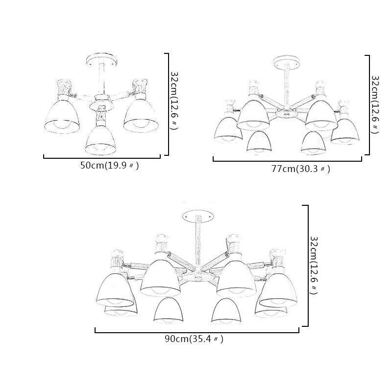 Lámpara colgante nórdica Macaron, lámpara de araña creativa de madera