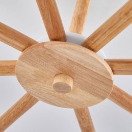 Lámpara colgante nórdica Macaron, lámpara de araña creativa de madera