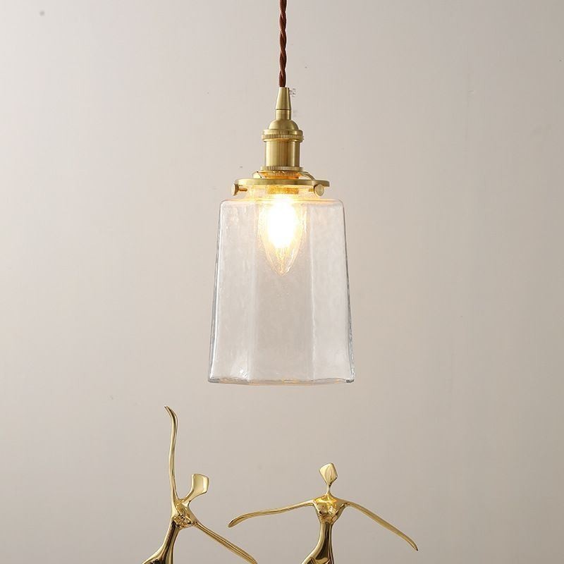 Lámpara colgante de cristal minimalista moderna, lámpara de techo decorativa