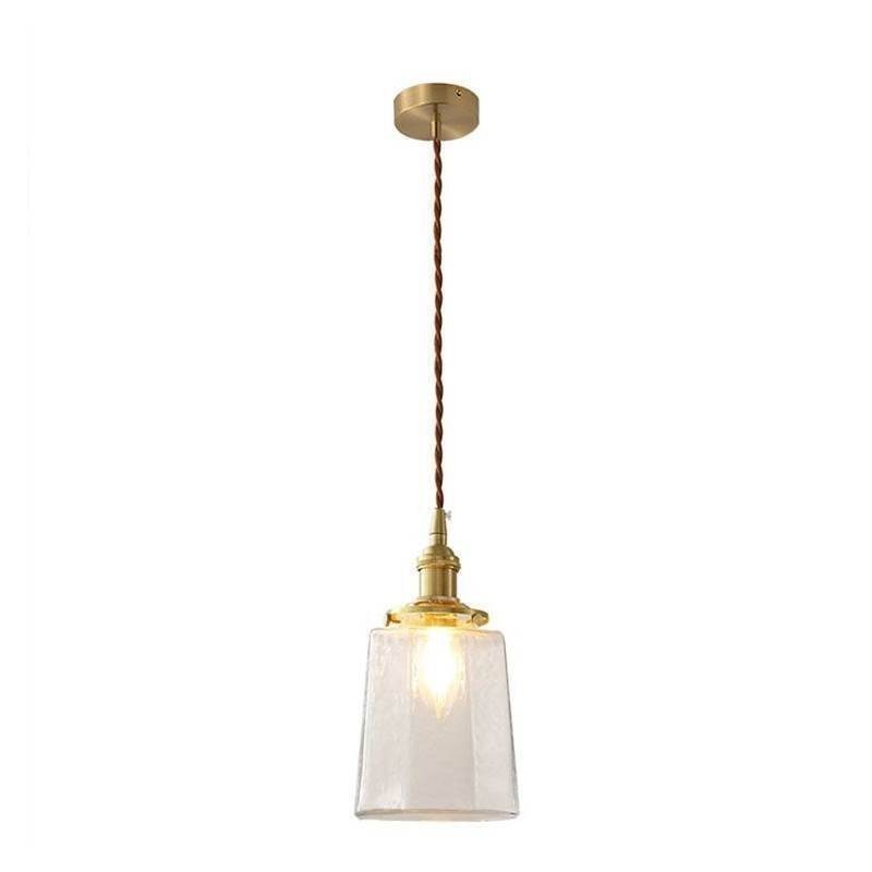 Lámpara colgante de cristal minimalista moderna, lámpara de techo decorativa