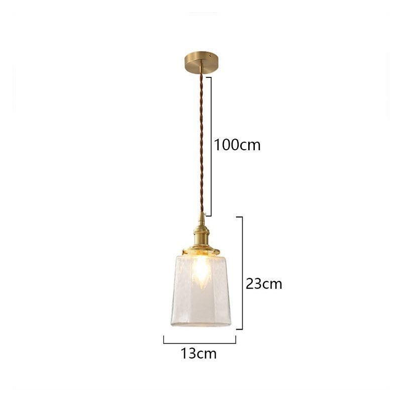 Lámpara colgante de cristal minimalista moderna, lámpara de techo decorativa