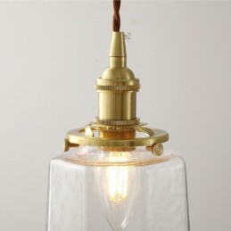 Lámpara colgante de cristal minimalista moderna, lámpara de techo decorativa