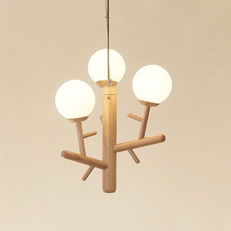 Lámpara colgante de madera creativa nórdica Lámpara colgante de madera creativa nórdica