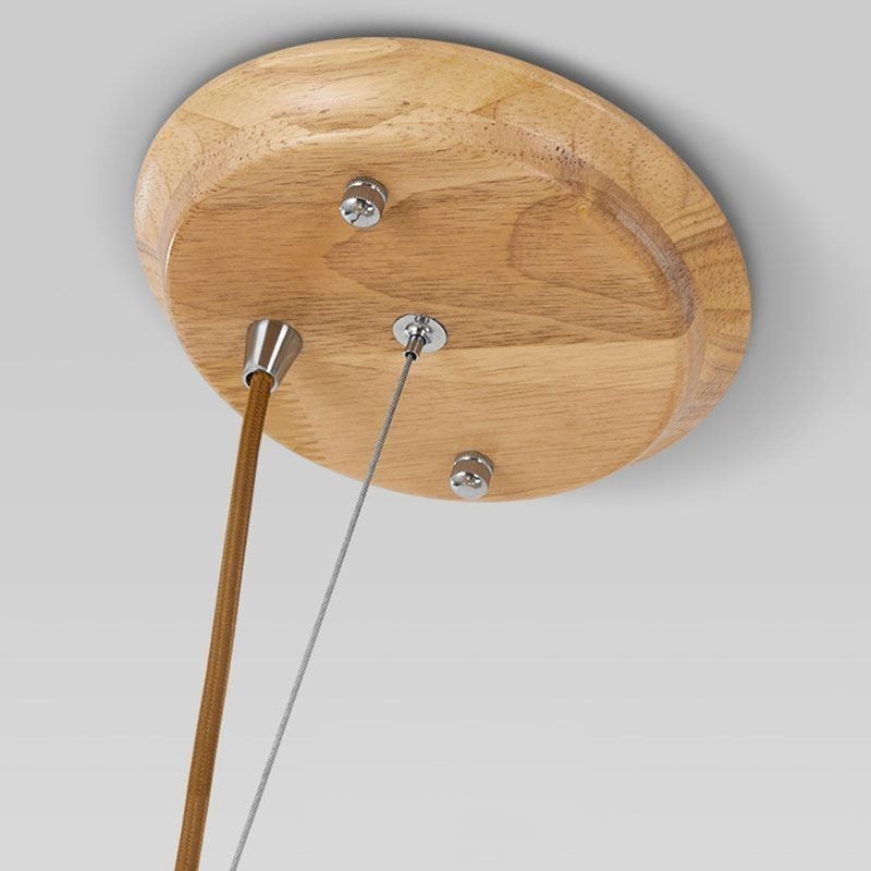 Lámpara colgante de madera creativa nórdica
