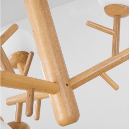 Lámpara colgante de madera creativa nórdica
