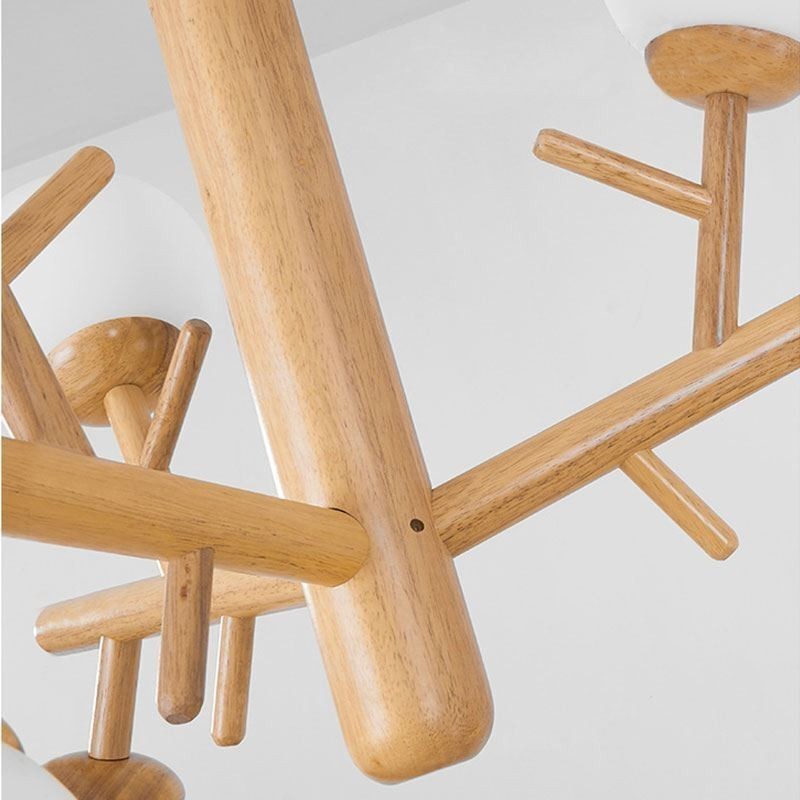 Lámpara colgante de madera creativa nórdica