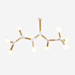 Lámpara colgante nórdica Magic Bean, iluminación creativa de madera