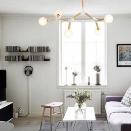 Lámpara colgante nórdica Magic Bean, iluminación creativa de madera