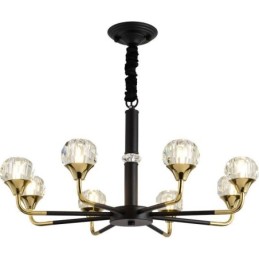Lámpara colgante de cristal moderna y elegante.