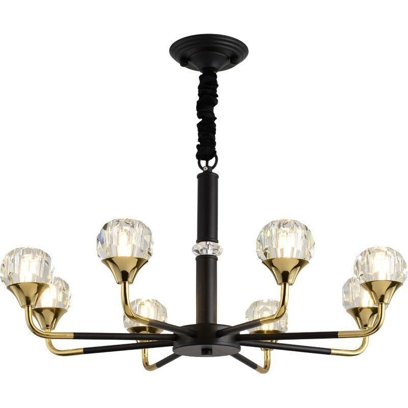 Lámpara colgante de cristal moderna y elegante.