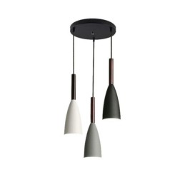 Lámpara colgante moderna y sencilla de tres luces, lámpara creativa de aluminio para cafetería.