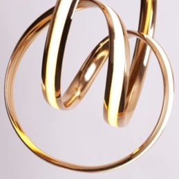 Lámpara colgante minimalista moderna con diseño circular único y forma de isla.