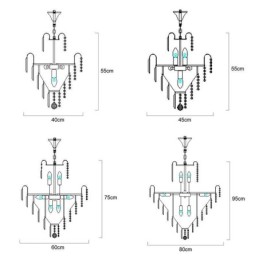 Lámpara colgante cónica de cristal moderna y elegante