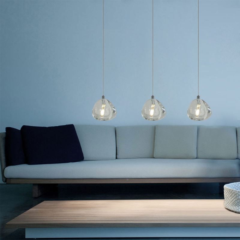 Lámpara colgante moderna de cristal, lámpara de iluminación para el hogar