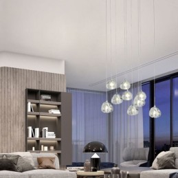 Lámpara colgante moderna de cristal, lámpara de iluminación para el hogar