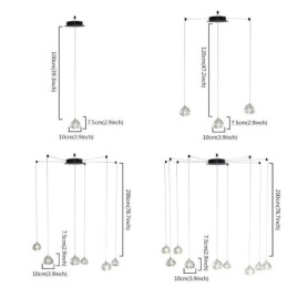 Lámpara colgante moderna de cristal, lámpara de iluminación para el hogar