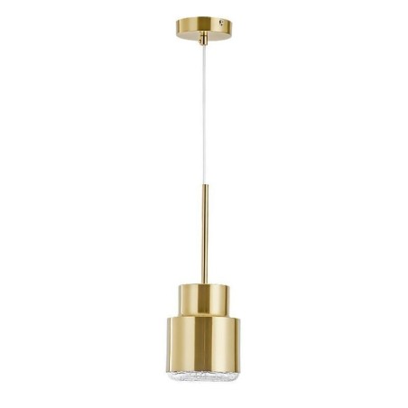 Lámpara colgante de vidrio posmoderno, lámpara cilíndrica dorada, iluminación brillante. Lámpara colgante de vidrio posmoderno, lámpara cilíndrica dorada, iluminación brillante.