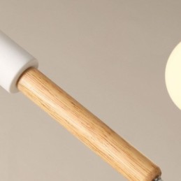 Lámpara colgante nórdica con forma de tronco de frijol mágico creativo