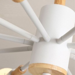 Lámpara colgante nórdica con forma de tronco de frijol mágico creativo