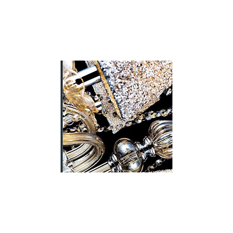 Lámpara de araña de cristal electrochapado, moderna, contemporánea, clásica, vintage