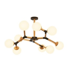 Lámpara colgante nórdica Magic Bean, lámpara creativa de madera