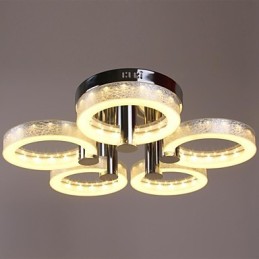 Lámpara de araña acrílica de 5 luces (acabado cromado)