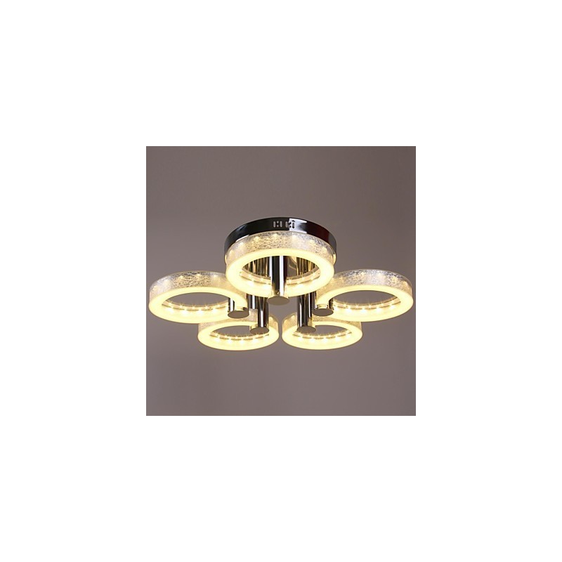 Lámpara de araña acrílica de 5 luces (acabado cromado)