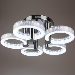 Lámpara de araña acrílica de 5 luces (acabado cromado)