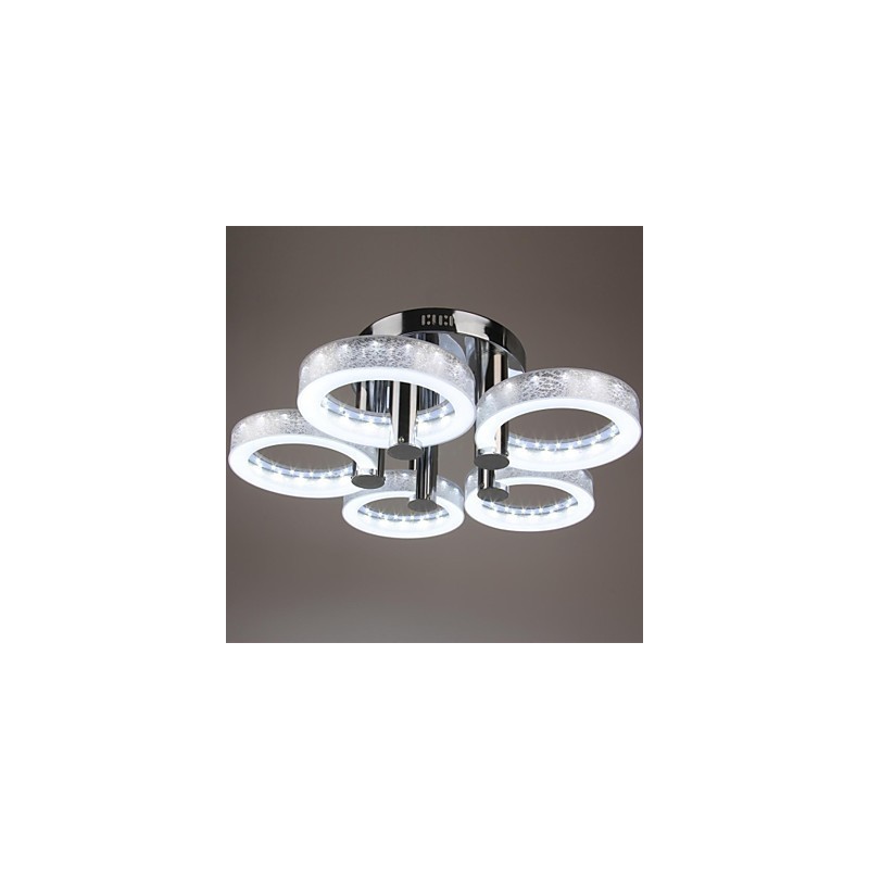 Lámpara de araña acrílica de 5 luces (acabado cromado)