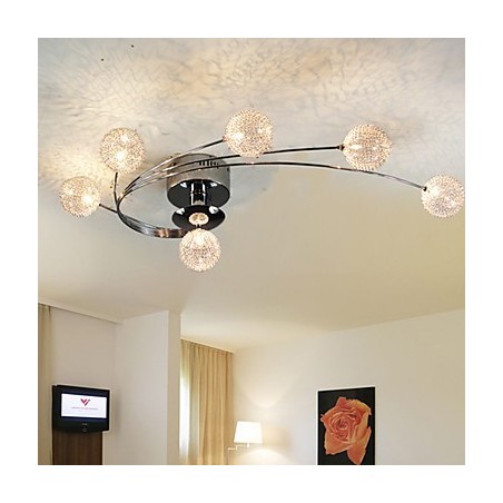 Lámpara de techo moderna con bombillas incluidas, 6 luces Lámpara de techo moderna con bombillas incluidas, 6 luces