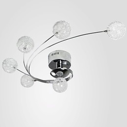 Lámpara de techo moderna con bombillas incluidas, 6 luces