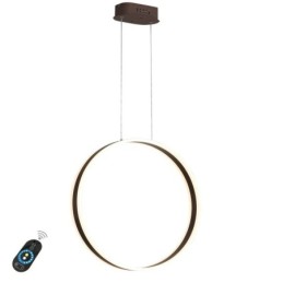 Lámpara colgante nórdica con forma de anillo acrílico