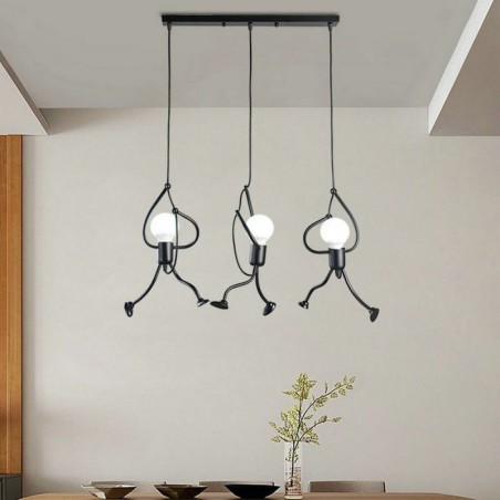 Lámpara colgante moderna con forma de hombrecito creativa, lámpara individual para el hogar Lámpara colgante moderna con forma de hombrecito creativa, lámpara individual para el hogar