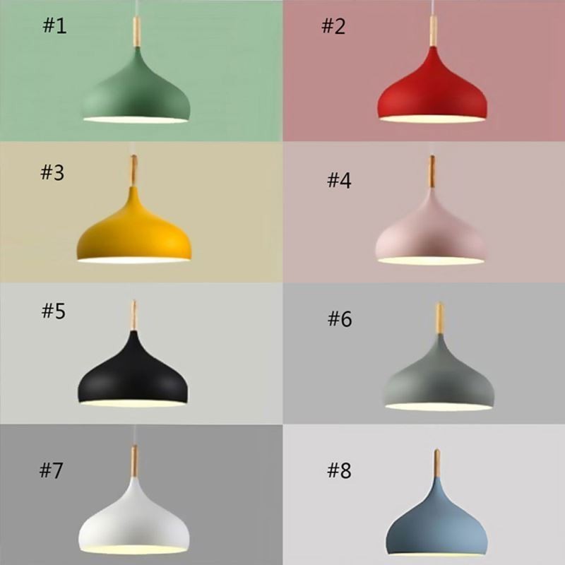 Lámpara colgante moderna de aluminio Macaron, luz ajustable para el hogar