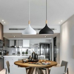 Lámpara colgante moderna de aluminio Macaron, luz ajustable para el hogar