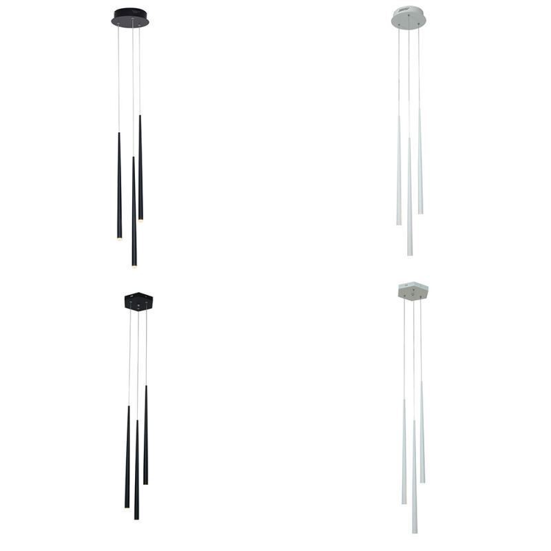 Lámpara colgante moderna y sencilla con forma de cilindro, lámpara de lluvia de meteoritos.