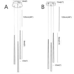 Lámpara colgante moderna y sencilla con forma de cilindro, lámpara de lluvia de meteoritos.
