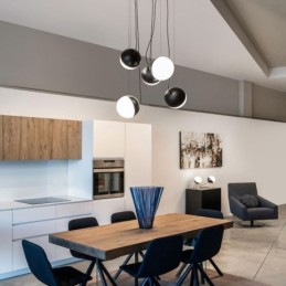 Lámpara colgante nórdica en forma de círculo creativa