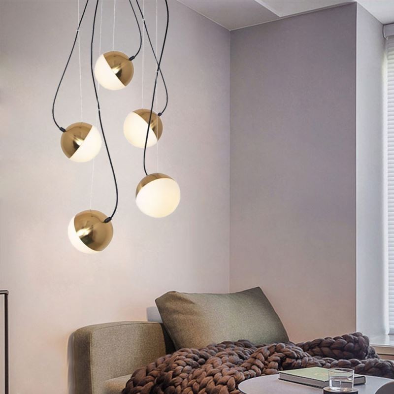 Lámpara colgante nórdica en forma de círculo creativa