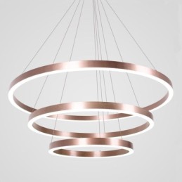 Lámpara colgante con dibujo artesanal de 3 anillos, 80+60+40 cm