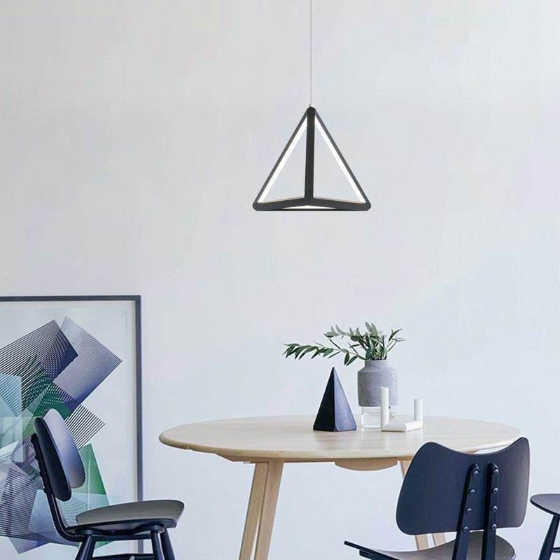 Lámpara colgante posmoderna con forma de triángulo geométrico, lámpara creativa, iluminación