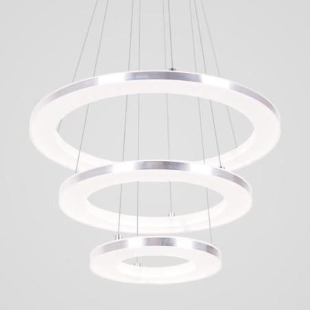 Lámpara colgante moderna de acrílico con 3 anillos, 40 + 30 + 20 cm Lámpara colgante moderna de acrílico con 3 anillos, 40 + 30 + 20 cm